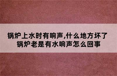 锅炉上水时有响声,什么地方坏了 锅炉老是有水响声怎么回事